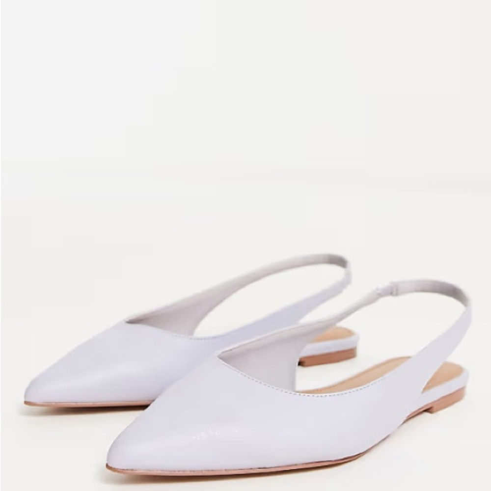 ASOS Wide Fit Lala Slingback Ballet Flats in Blue